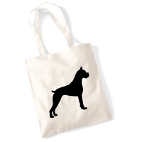 Jutebeutel Deutscher Boxer Silhouette 10 Liter