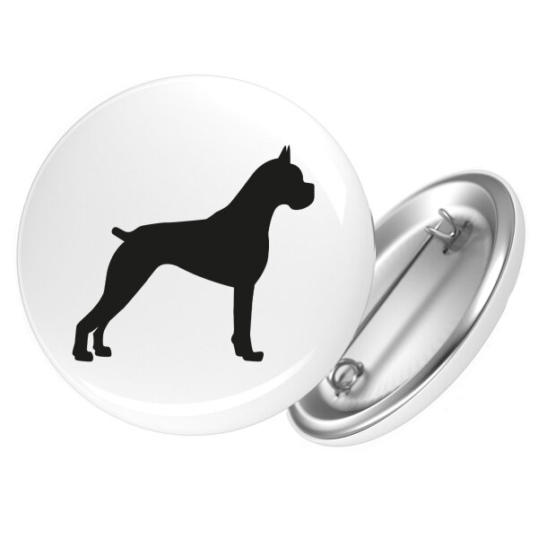 Button Deutscher Boxer Silhouette