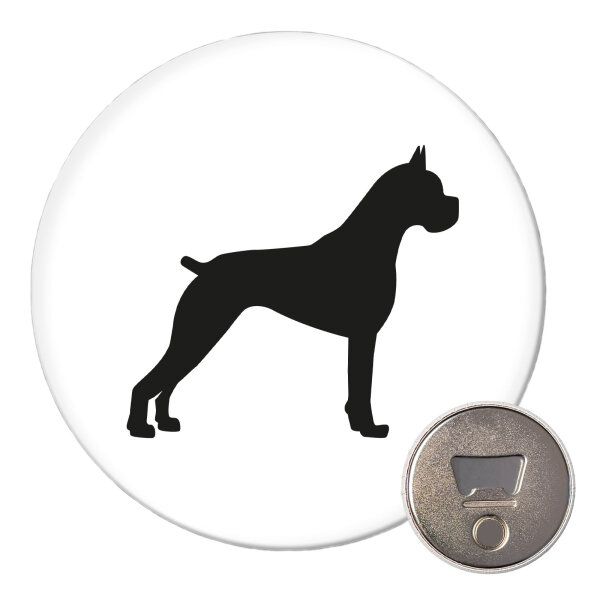 Magnet Deutscher Boxer Silhouette 59mm Kühlschrankmagnet