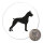 Magnet Deutscher Boxer Silhouette 59mm Kühlschrankmagnet Flaschenöffner