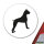Aufkleber Deutscher Boxer Silhouette 10cm Sticker