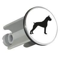 Waschbeckenstöpsel Deutscher Boxer Silhouette 4cm...