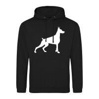 Unisex Hoodie Dobermann Silhouette Größe S-3XL