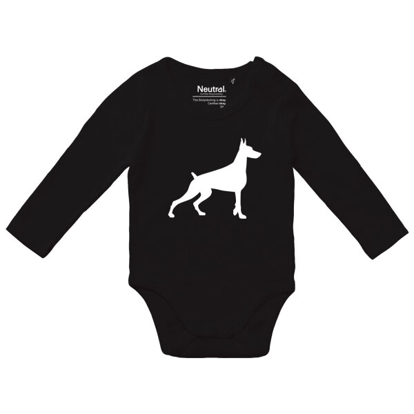 Baby Body Dobermann Silhouette Größe 62-80