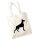 Jutebeutel Dobermann Silhouette 10 Liter