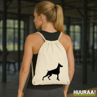 Turnbeutel Dobermann Silhouette 12 Liter
