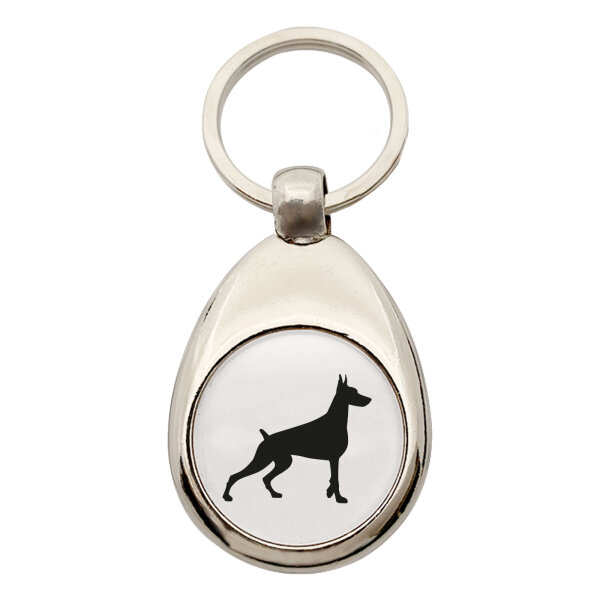 Schlüsselanhänger Dobermann Silhouette