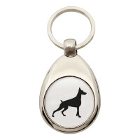 Schlüsselanhänger Dobermann Silhouette