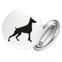 Button Dobermann Silhouette