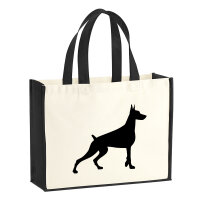 Jutetasche Dobermann Silhouette 21 Liter Black