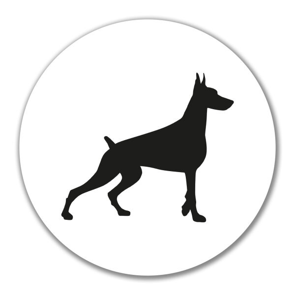 Aufkleber Dobermann Silhouette 10cm Sticker