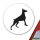 Aufkleber Dobermann Silhouette 10cm Sticker