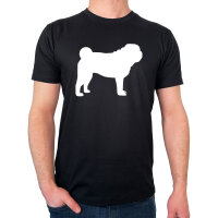 Herren T-Shirt Mops Silhouette Größe S-3XL