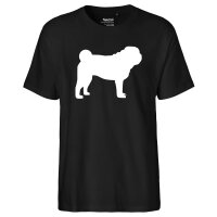 Herren T-Shirt Mops Silhouette Größe S-3XL