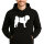 Unisex Hoodie Mops Silhouette Größe S-3XL