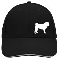 Cappy Mütze Mops Silhouette