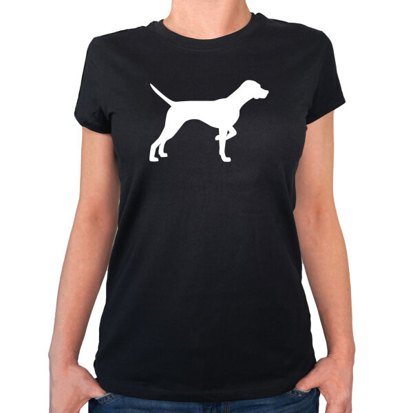 Damen T-Shirt English Pointer Silhouette Größe XS-XXL