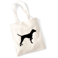 Jutebeutel English Pointer Silhouette 10 Liter