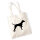 Jutebeutel English Pointer Silhouette 10 Liter