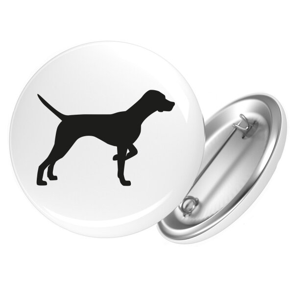 Button English Pointer Silhouette