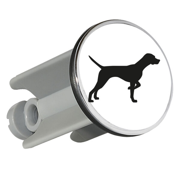 Waschbeckenstöpsel English Pointer Silhouette 4cm Abflussstopfen