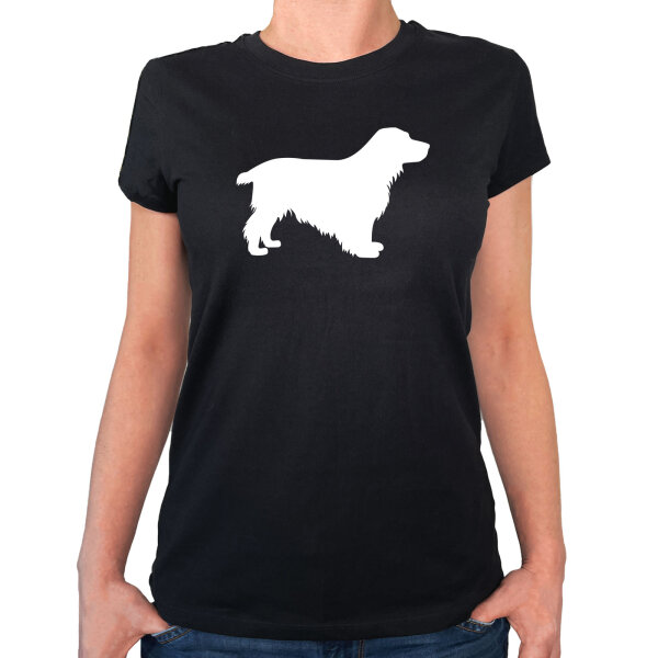 Damen T-Shirt English Cocker Spaniel Silhouette Größe XS-XXL