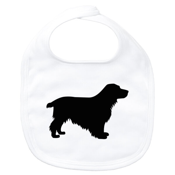 Baby Lätzchen English Cocker Spaniel Silhouette Klettverschluss