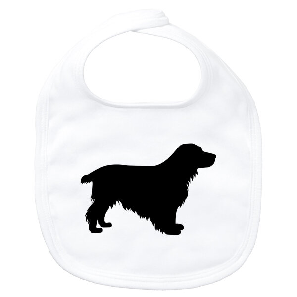 Baby Lätzchen English Cocker Spaniel Silhouette