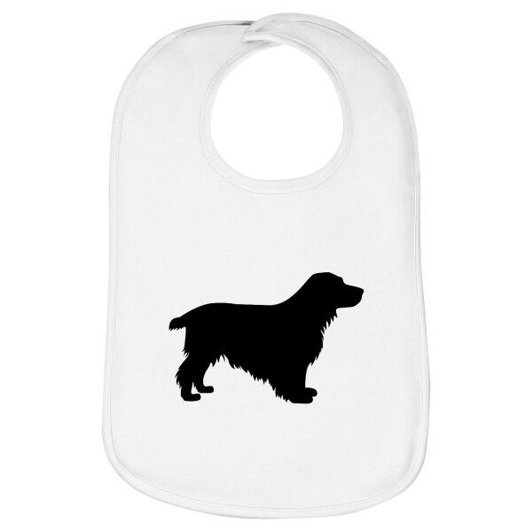 Lätzchen English Cocker Spaniel Silhouette, doppellagig