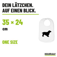Lätzchen English Cocker Spaniel Silhouette, doppellagig