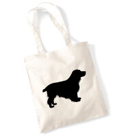 Jutebeutel English Cocker Spaniel Silhouette 10 Liter
