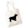 Jutebeutel English Cocker Spaniel Silhouette 10 Liter