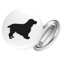 Button English Cocker Spaniel Silhouette
