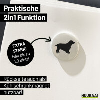 Magnet English Cocker Spaniel Silhouette 59mm Kühlschrankmagnet Flaschenöffner