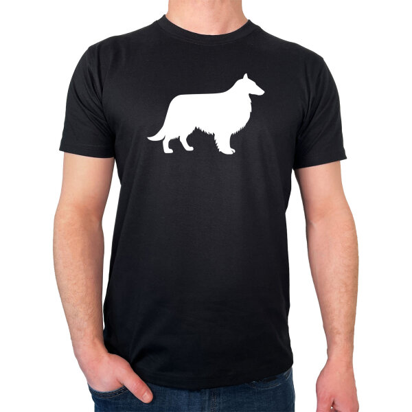 Herren T-Shirt Collie Sheltie Silhouette Größe S-3XL