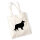 Jutebeutel Collie Sheltie Silhouette 10 Liter