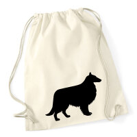 Turnbeutel Collie Sheltie Silhouette 12 Liter