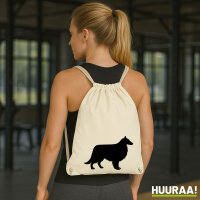 Turnbeutel Collie Sheltie Silhouette 12 Liter