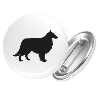 Button Collie Sheltie Silhouette