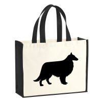 Jutetasche Collie Sheltie Silhouette 21 Liter Black