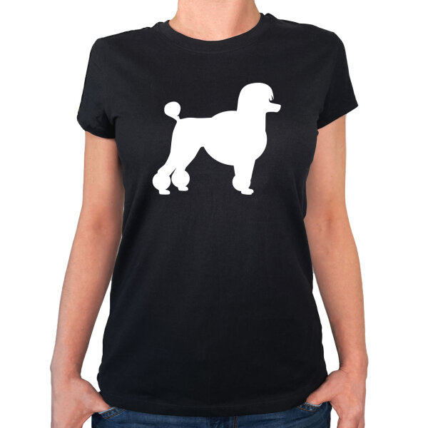 Damen T-Shirt Pudel Silhouette Größe XS-XXL