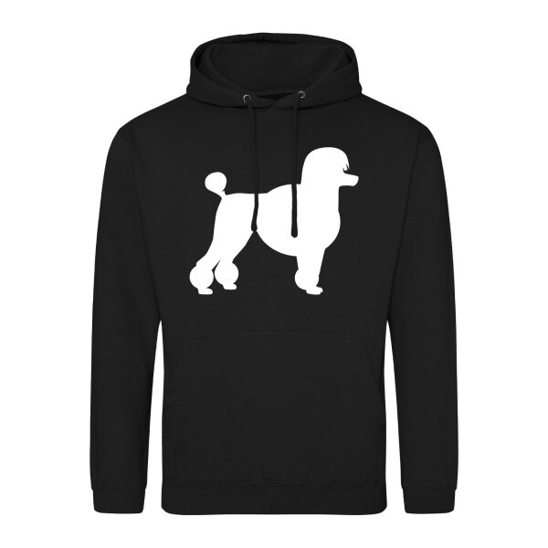 Unisex Hoodie Pudel Silhouette Größe S-3XL