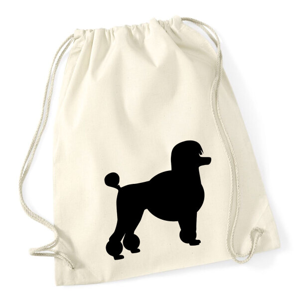 Turnbeutel Pudel Silhouette 12 Liter