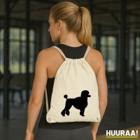 Turnbeutel Pudel Silhouette 12 Liter