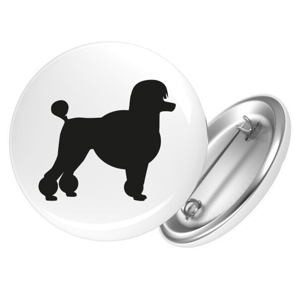 Button Pudel Silhouette