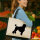Jutetasche Pudel Silhouette 21 Liter Black