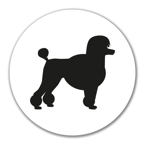 Aufkleber Pudel Silhouette 10cm Sticker