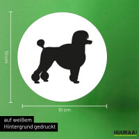 Aufkleber Pudel Silhouette 10cm Sticker