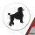Aufkleber Pudel Silhouette 10cm Sticker