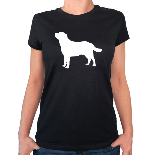 Damen T-Shirt Labrador Retriever Silhouette Größe XS-XXL